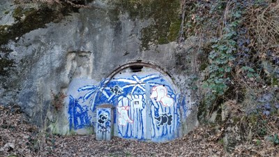 Der verschlossene Zugang zum Hardtstollen